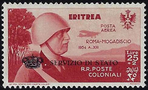 SERVIZIO AEREO 1934 - 25 + 2 lire ... 