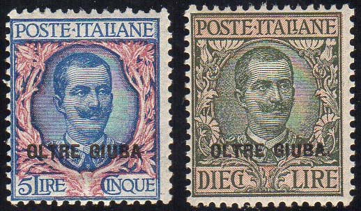 1925 - 5 e 10 lire soprastampati ... 