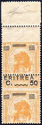 1922 - 50 c. su 5 a. giallo Leoni, ... 