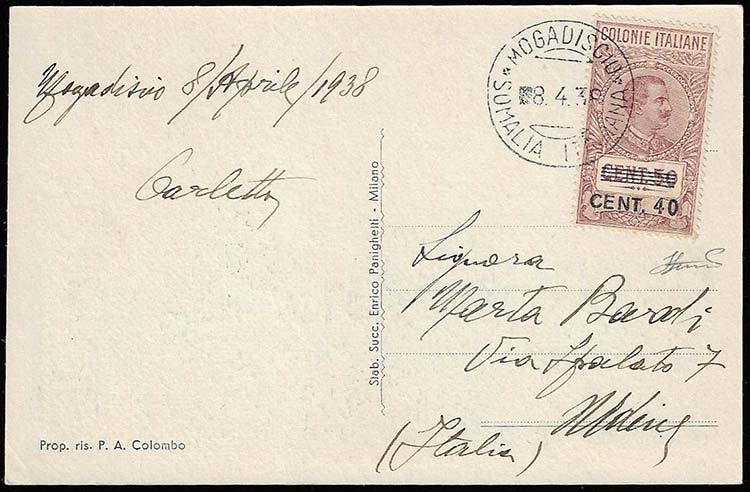 1938 - 40 cent. su 50 cent. marca ... 