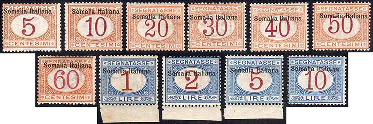 SEGNATASSE 1909 - Soprastampati in ... 