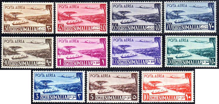 SOMALIA AFIS POSTA AEREA 1950/51 - ... 