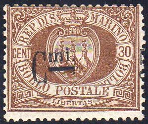 1892 - 5 cent. su 30 cent., ... 