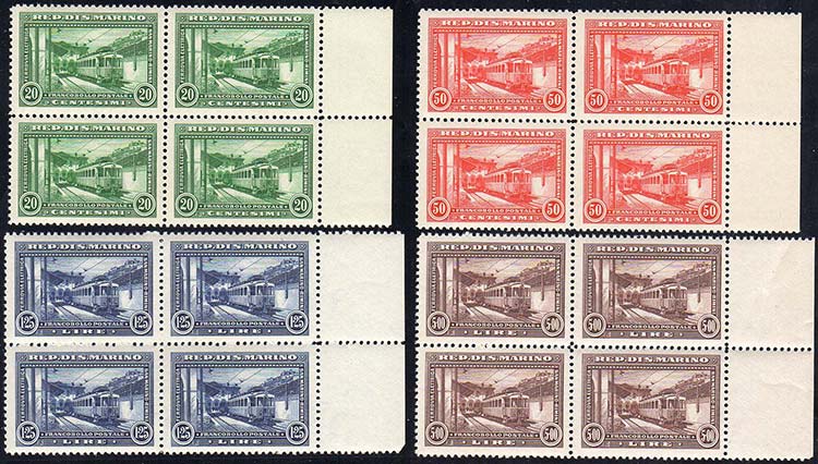 1932 - Ferrovia (164/167), blocchi ... 