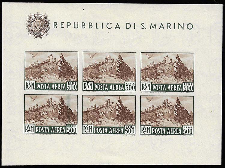 1951 - 500 lire Veduta, posta ... 