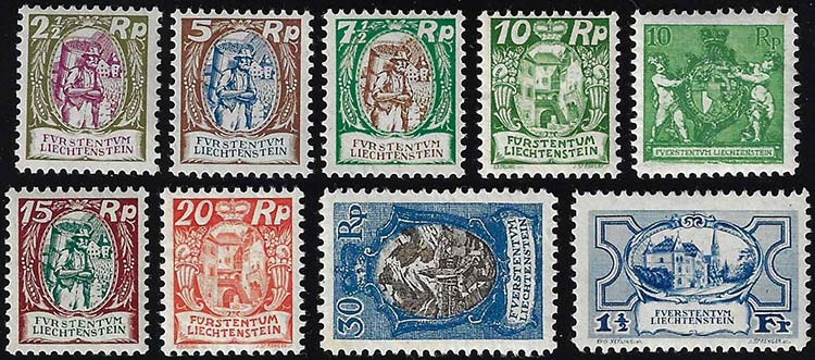 LIECHTENSTEIN 1924/27 - Nuovi ... 