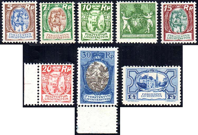 LIECHTENSTEIN 1924/27 - Ordinaria, ... 