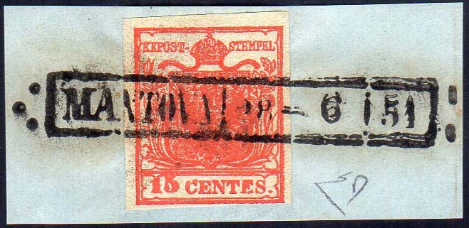 1850 - 15 cent. rosso carminio ... 