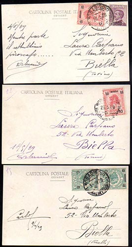 SOMALIA 1928/1929 - Tre cartoline ... 