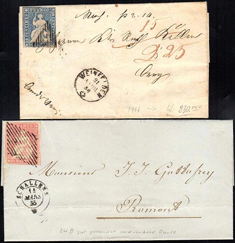 SVIZZERA 1856 - Due lettere ... 