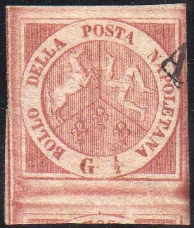 1859 - 1/2 grano carminio, II ... 