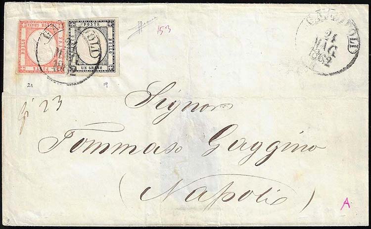 1862 - 5 grana rosso carminio, 1 ... 