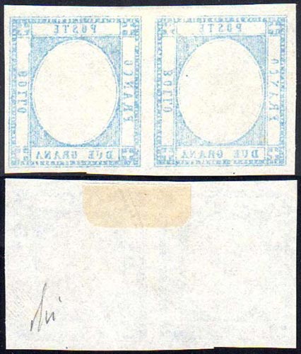 1861 - 2 grana azzurro chiaro ... 