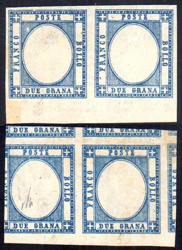 1861 - 2 grana azzurro scuro (20), ... 