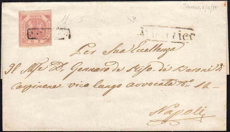 TRICARICO, annullato + ovale punti ... 