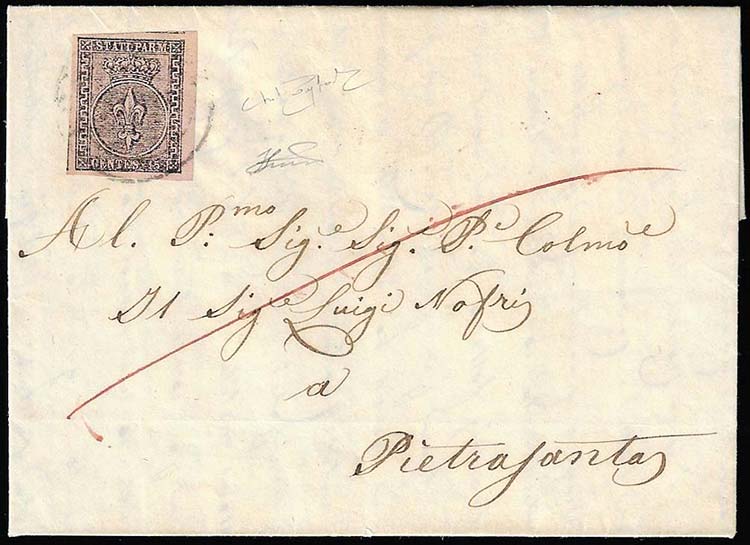 1857 - 15 cent. rosa (3), ... 