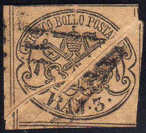 1852 - 3 baj bruno rosaceo (4b), ... 