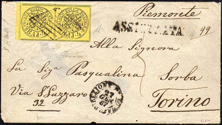 1867 - 4 baj giallo (5A), coppia ... 