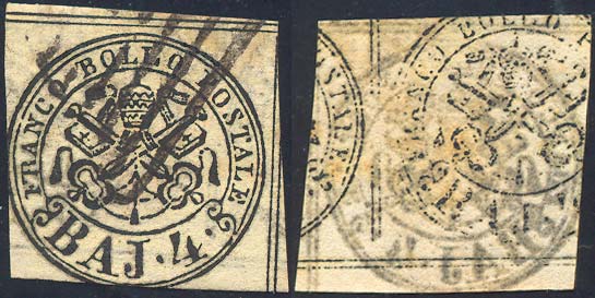 1852 - 5 baj rosa chiaro (6), ... 