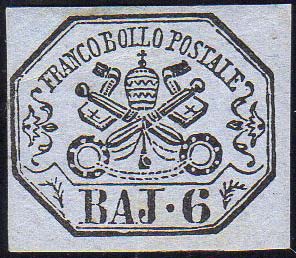 1864 - 6 baj lilla grigio (7A), ... 