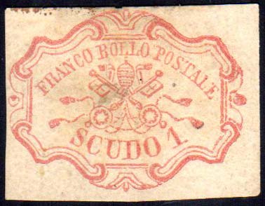 1852 - 1 scudo rosa carminio (11), ... 