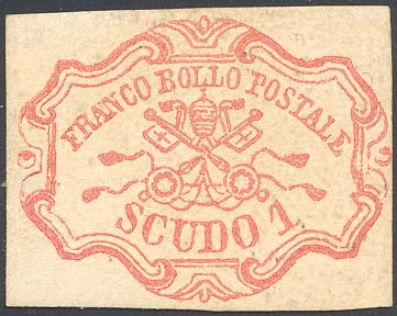 1852 - 1 scudo rosa carminio (11), ... 