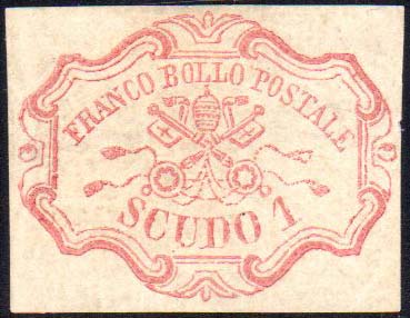 1852 - 1 scudo rosa carminio (11), ... 