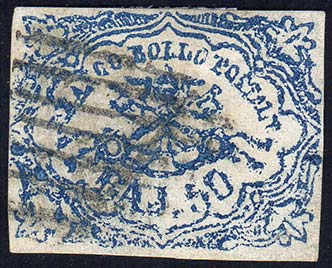 1864 - 50 baj azzurro oltremare ... 