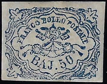 1864 - 50 baj azzurro oltremare ... 