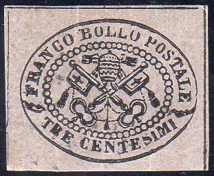 1867 - 3 cent. grigio rosa (14), ... 