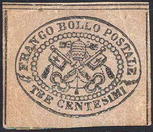 1867 - 3 cent. grigio rosa (14), ... 