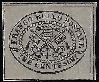 1867 - 3 cent. grigio rosa (14), ... 