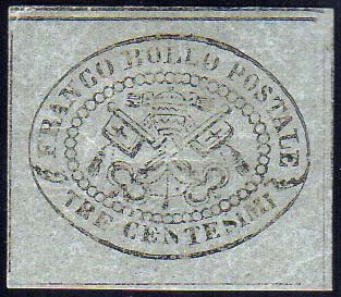 1867 - 3 cent. grigio (15), gomma ... 