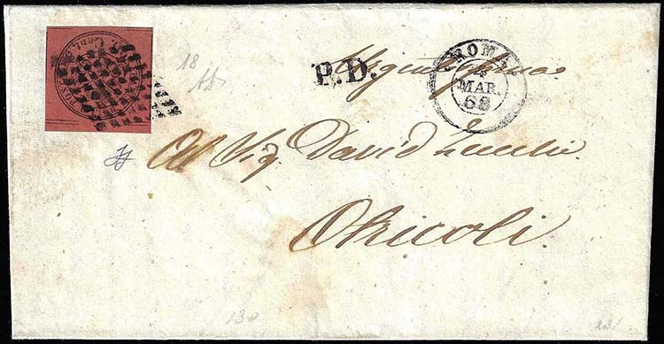 1868 - 20 cent. rosso bruno (18), ... 