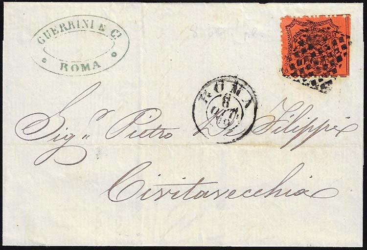 1870 - 10 cent. arancio vermiglio ... 