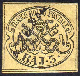 VITERBO, a penna - 3 baj giallo ... 