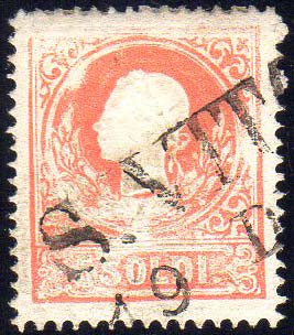 1858 - 5 soldi rosso, I tipo, ... 