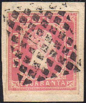 1851 - 40 cent. rosa (3), perfetto ... 