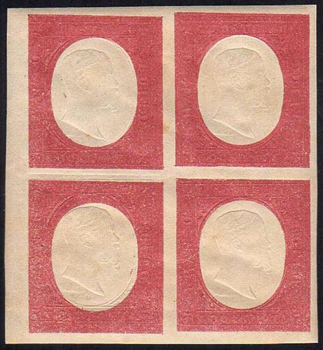 1854 - 40 cent. rosso mattone, non ... 