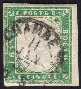 1855 - 5 cent. verde smeraldo ... 