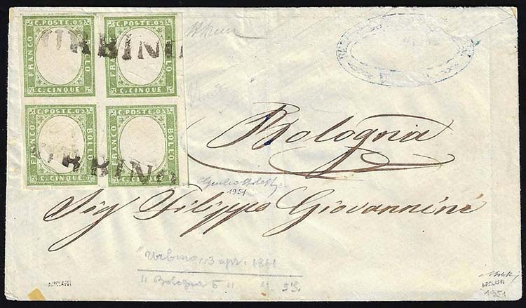 1861 - 5 cent. verde oliva chiaro ... 