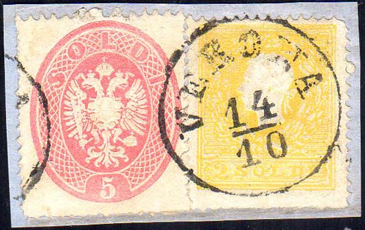 1863 - 2 soldi giallo, II tipo, 5 ... 