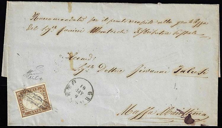 1861 - 10 cent. bruno cioccolato ... 