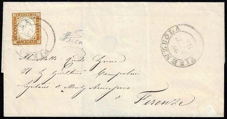 1861 - 10 cent. bruno rossastro ... 