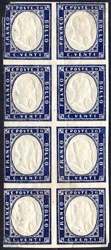 1862 - 20 cent. indaco violaceo ... 