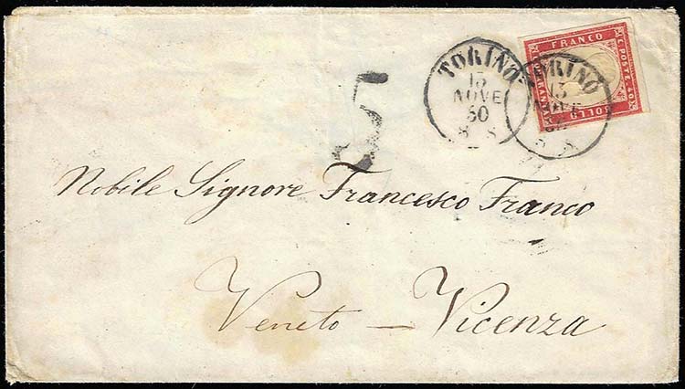 1860 - 40 cent. carminio lillaceo ... 