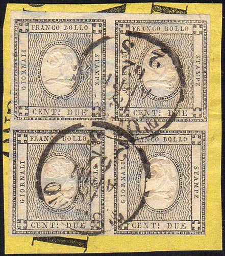 1862 - 2 cent. grigio nero (20), ... 