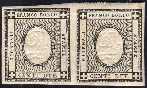 1861 - 2 cent. nero intenso (20e), ... 