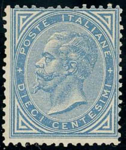 1877 - 10 cent. azzurro (27), ... 