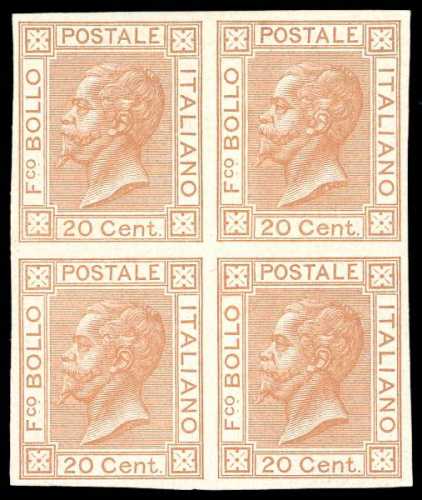 1877 - 20 cent. arancio, prova ... 